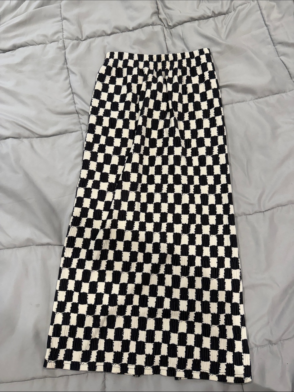 Checkered long skirt size medium